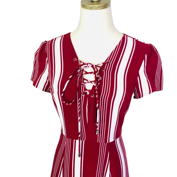 Lover + friends compass lace up Mini dress SMALL 3413 - Picture 3 of 10